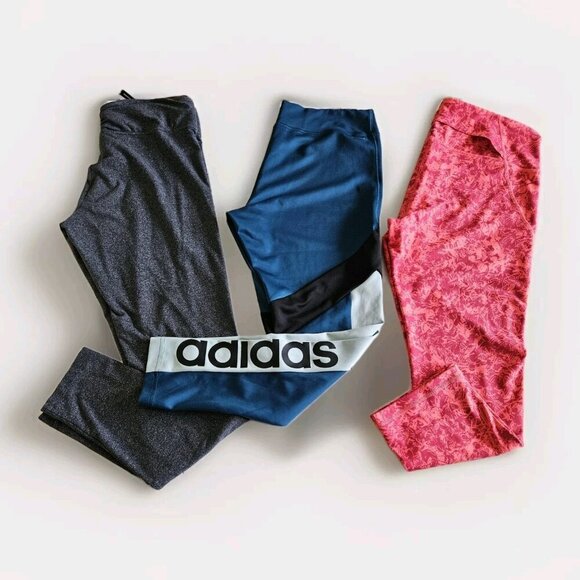 Leggings Womens L Lot Of 3 Adidas Climalite Under Armour Victoria Sport Stretch - Picture 16 of 16